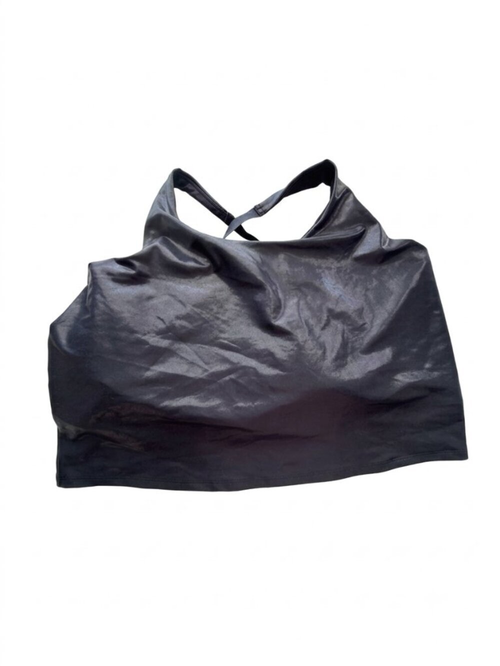 Old Navy PowerSoft Longline Sports Bra 4X Black Plus Size Yoga Light Support